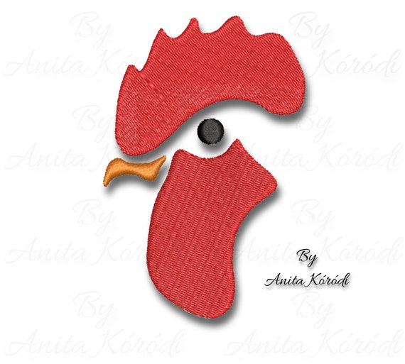 Rooster face Embroidery Machine Designs pattern digital instant pes file Il_570xn