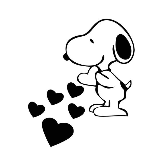 Snoopy Love Hearts Graphics Svg Dxf Eps Png Cdr Ai Pdf Vector Art Clipart Instant Download Digital Cut Print File Cricut Vinyl Heart By Gretaembroidery Catch My Party