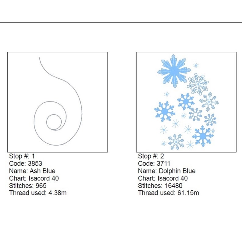 Snowflakes embroidery machine design winter digital instant download pattern hoop pes file image 3