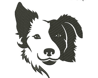 Border Collie Embroidery Machine Designs animal pattern digital instant design t-shirt towel dog designs hoop file