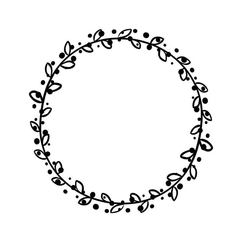 Download Vintage Frame Circle Monogram 07 Graphics SVG Dxf EPS Png Cdr | Etsy