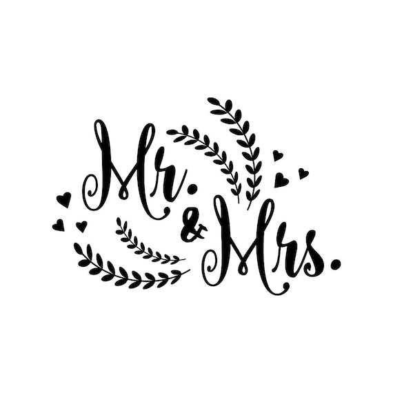 Download Mr and Mrs Wedding Marriage Graphics SVG Dxf EPS Png Cdr ...