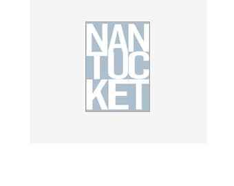 Nantucket Digital Print - Light Blue