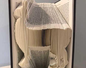 Llama Folded Book Art- Alpaca Folded Book