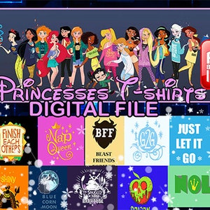 Ralph Breaks the Internet Princesses T-shirts designs / DIGITAL FILE for PRINTING / png files /