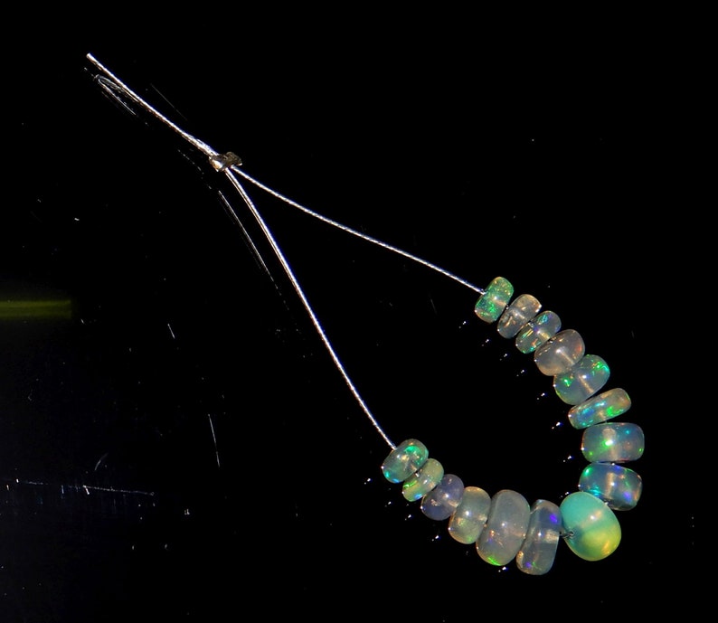 Opal Smooth Beads Opal Rondelle Beads Opal Beads 3.5-5MM Size Ethiopian Opal Beads Natural Opal Beads Welo Opal Beads Fire Opal Beads