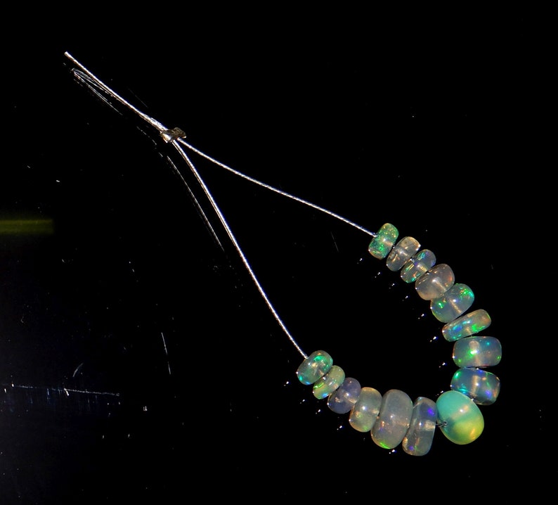 Opal Smooth Beads Opal Rondelle Beads Opal Beads 3.5-5MM Size Ethiopian Opal Beads Natural Opal Beads Welo Opal Beads Fire Opal Beads