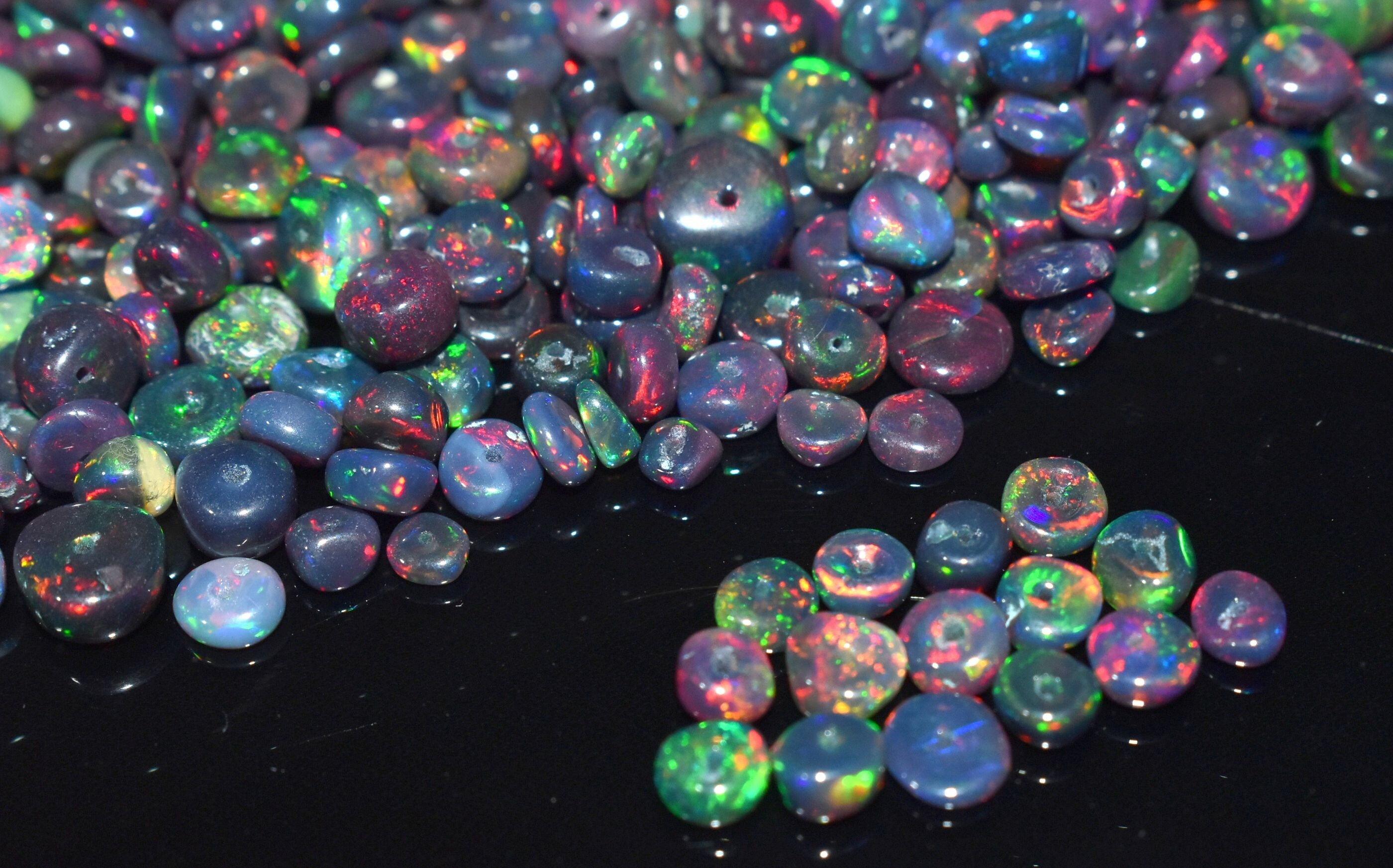 AAA Opal Beads 3-5 MM Size Black Opal Beads 50 Pcs Lot Loose | Etsy