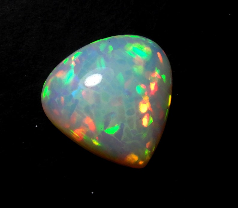 Quality Beautiful Fire Opal Amazing Quality Dot Fire Opal X17 Fabulous Natural Ethiopian Opal Heart Cabochon 15x15x7MM Size AAA++++