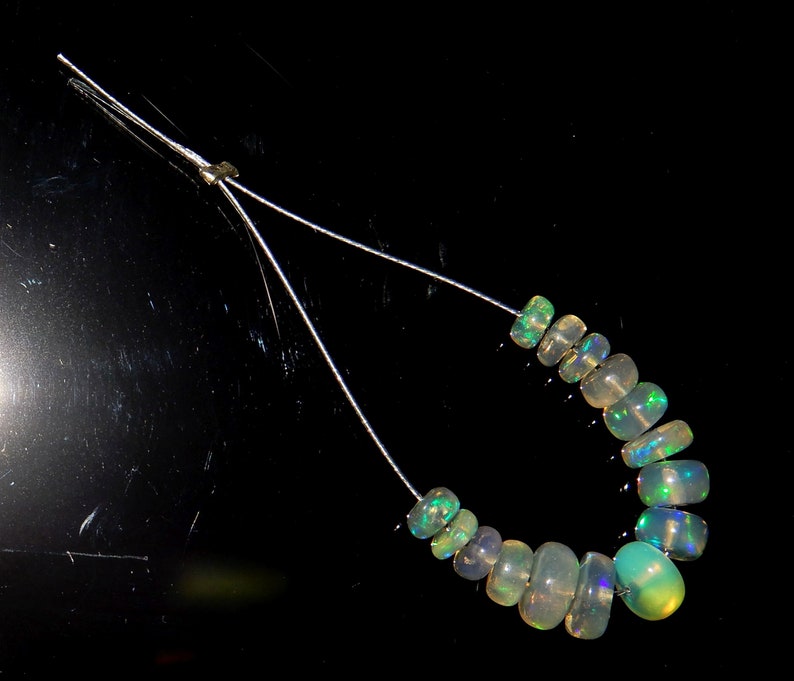 Opal Smooth Beads Opal Rondelle Beads Opal Beads 3.5-5MM Size Ethiopian Opal Beads Natural Opal Beads Welo Opal Beads Fire Opal Beads