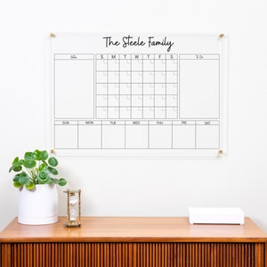Acrylic Calendar, Dry Erase Calendar, Modern Wall Calendar, Family Calendar