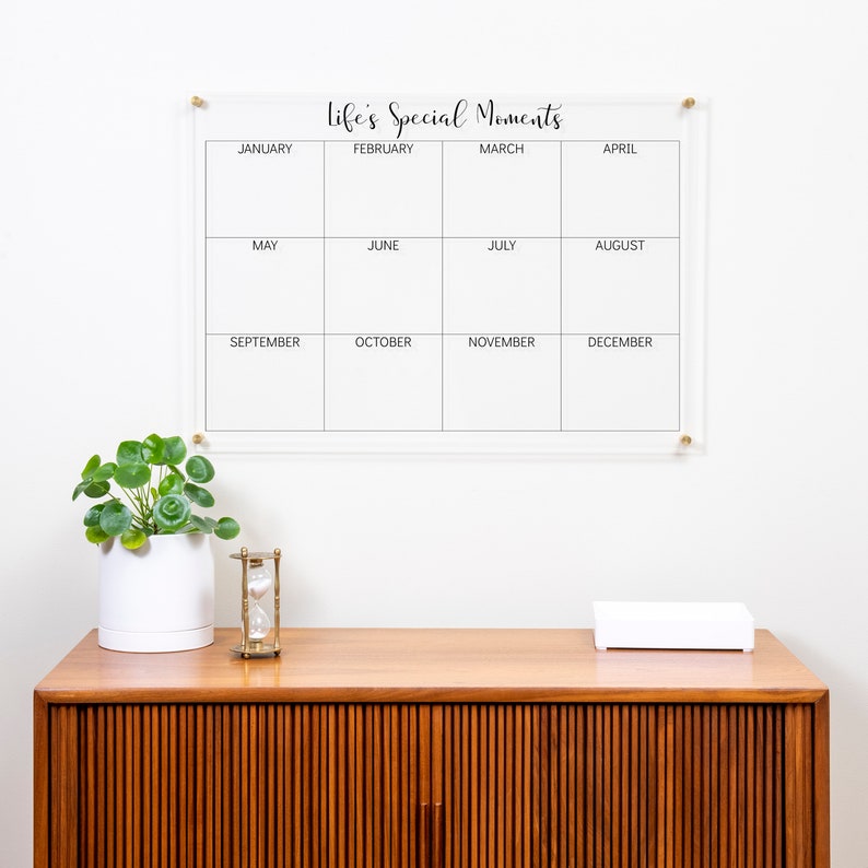 Acrylic Calendar Wall Calendar Dry Erase Calendar 12 Month Etsy Acrylic Calendar Wall Calendar Dry Erase Calendar 12 Month Etsy