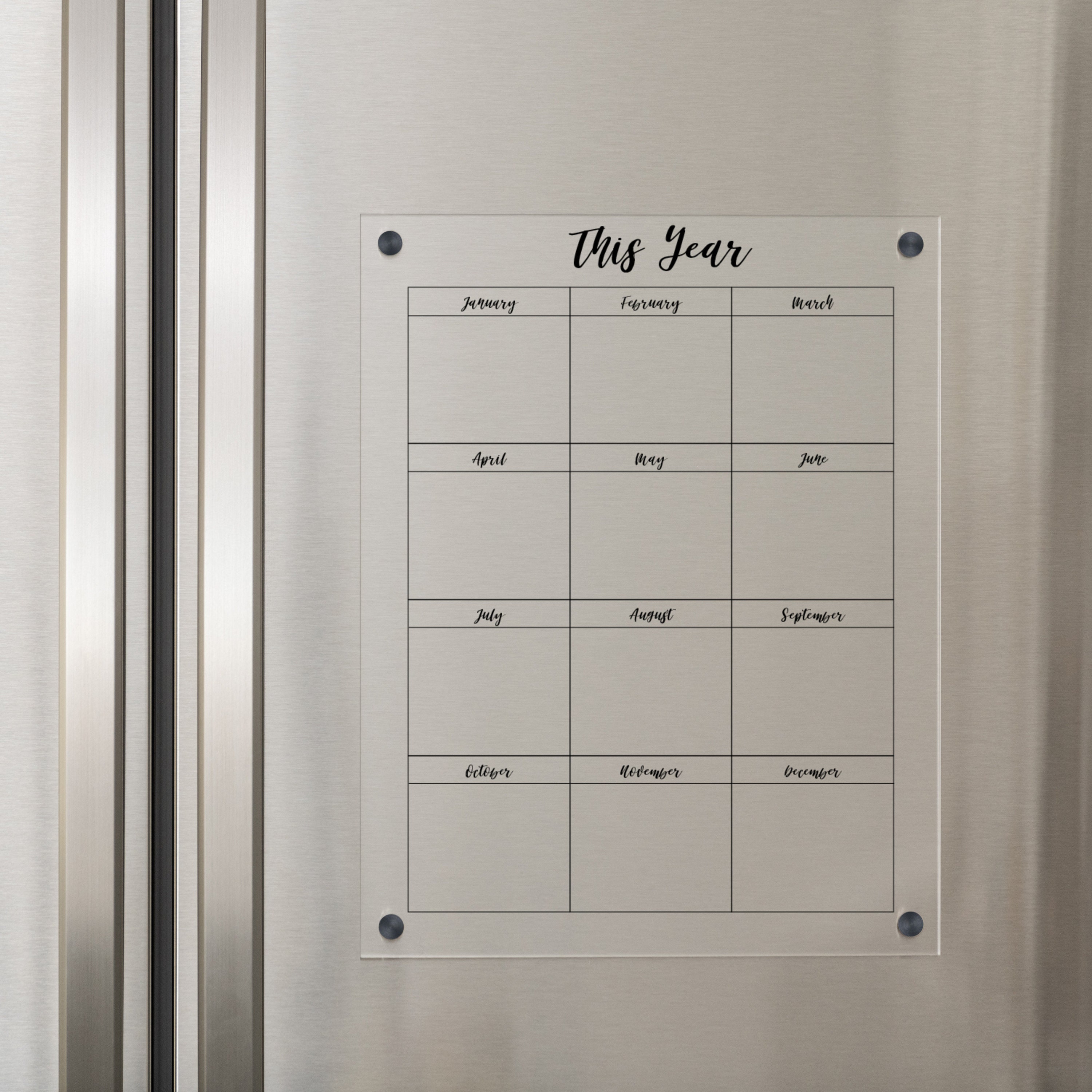 Fridge Weekly Calendar, Calendar for Fridge, Acrylic Calendar