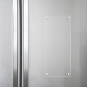 Fridge Memo Board, Magnetic Acrylic, Clear Dry Erase Board, Refrigerator, Blank Acrylic