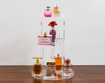 Perfume Storage Organizer,  Acrylic Makeup Organizer, 3 Tier Perfume Tray, Perfume Stand
