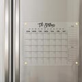 Magnetic Calendar for Fridge, Acrylic Calendar, Dry Erase Calendar, To Do List, Meal Planning #442