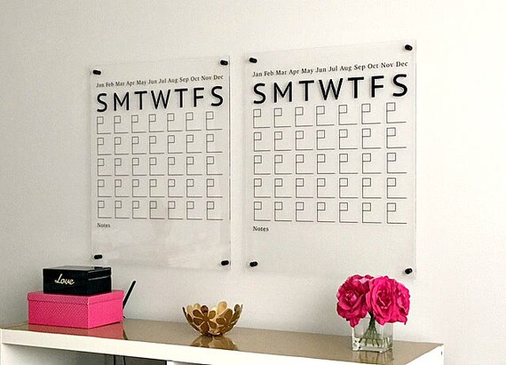 acrylic dry erase diy calendar Calendar Dry Calendar Acrylic Wall Etsy  Erase Calendar  Large