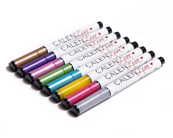 Metallic Marker, Fine Tip Dry Erase Marker, Chalk Ink Marker Pen, Glass Marker, Wet Erase Markers, 8 Pack Markers