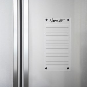 Magnetic Acrylic Dry Erase Fridge Calendar | Custom Title | Family Planner | Non Staining Organizer