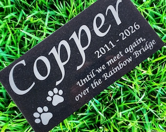 Pet Memorial Stone | Granite Dog or Cat Headstone | Cemetery Burial Grave Marker t22