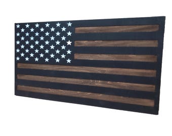 American Flag Hidden Storage Box – Handcrafted Gun Safe: Gift for Husband Boyfriend Men Anniversary