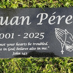 Memorial Headstone | Cemetery Grave Burial Marker | Affordable Personalized Memorial Granite Stone | Tombstone for Loved Ones t10