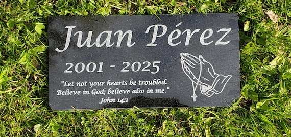 Memorial Headstone | Cemetery Grave Burial Marker | Affordable Personalized Memorial Granite Stone | Tombstone for Loved Ones t10