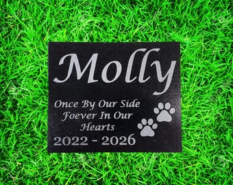 Pet Memorial Grave Marker - Personalized Granite Garden Headstone Burial Plaque - Pet Loss Gift A7