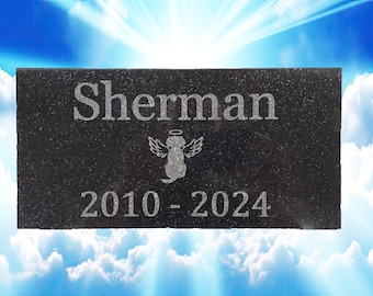 Dog Memorial Grave Stone Marker Tombstone Granite Headstone Plaque Personalized Pet Loss Gift t5