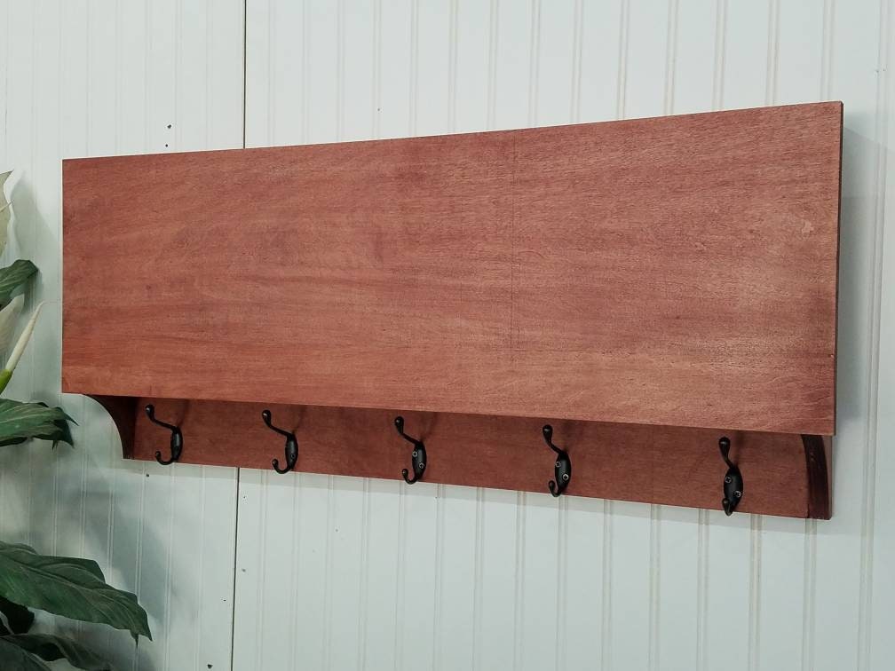5 Hook Coat Rack with Hidden Gun Concealment Storage , Lockable Home