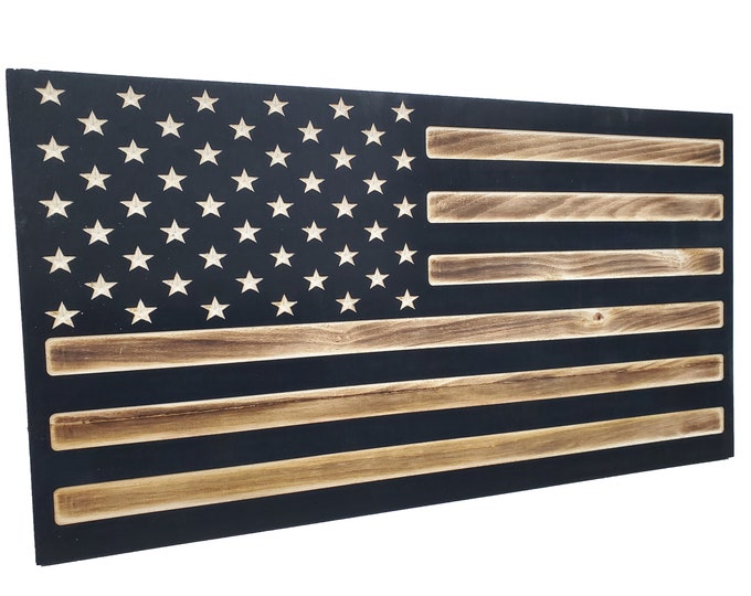 Sale 19" American Flag hidden gun storage safe | handgun concealment cabinet | firearm protection case | Father's day gift