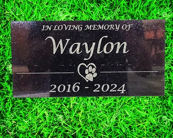 Dog Cemetery Headstone Marker | GraveStone | Granite Memorial Stone | Family Pet Loss Gift t7