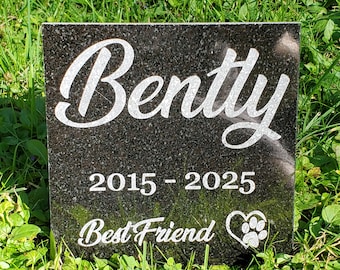 Personalized Pet Memorial Stone – Custom Engraved Tribute for Dog or Cat Loss d8