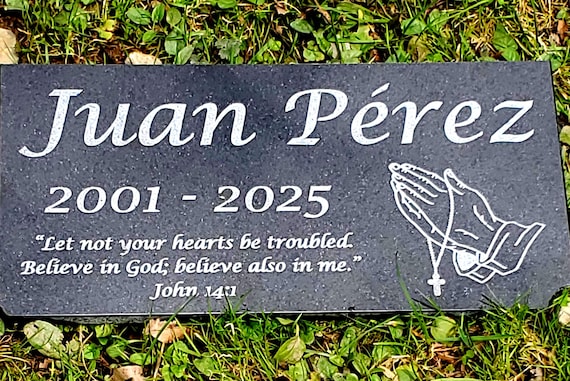 Granite Memorial Headstone | Cemetery Grave Burial Marker | Affordable Personalized Memorial Stone | Tombstone for Loved Ones t10