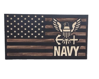 Navy Dark Rustic Hidden Gun Storage Safe Mini American Concealment Flag