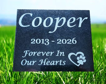 Pet Memorial Burial Grave Stone Garden Marker , Personalized Pet Loss Gift (5"x6") A3