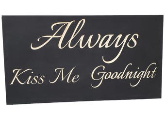 Hidden Storage Box - Gun Cabinet Case - HandGun Pistol Safe - Fathers Day - Husband Gift  - Anniversary Gift - Always Kiss Me Goodnight