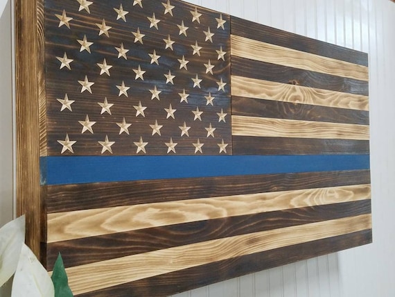 Thin Blue Line American Flag Magnetic Money Clip