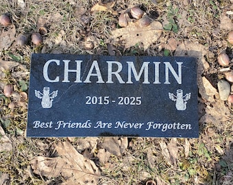 Cat grave marker garden stone 6x12 pet memorial headstone plaque t8