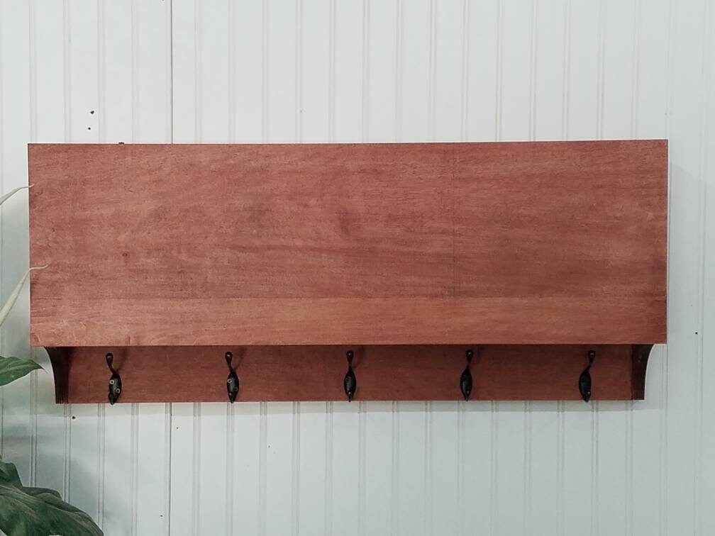 5 Hook Coat Rack with Hidden Gun Concealment Storage , Lockable Home