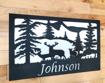 Hidden Gun Storage Safe Concealment Cabinet for Handgun or Ammo with Personalized Outdoor Nature Scene