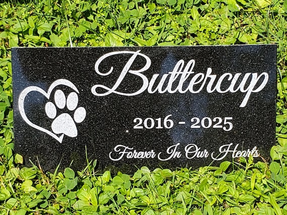 Pet Memorial Granite Stone Grave Marker Custom Engraved Garden Burial Plaque Pet Loss Gift t14