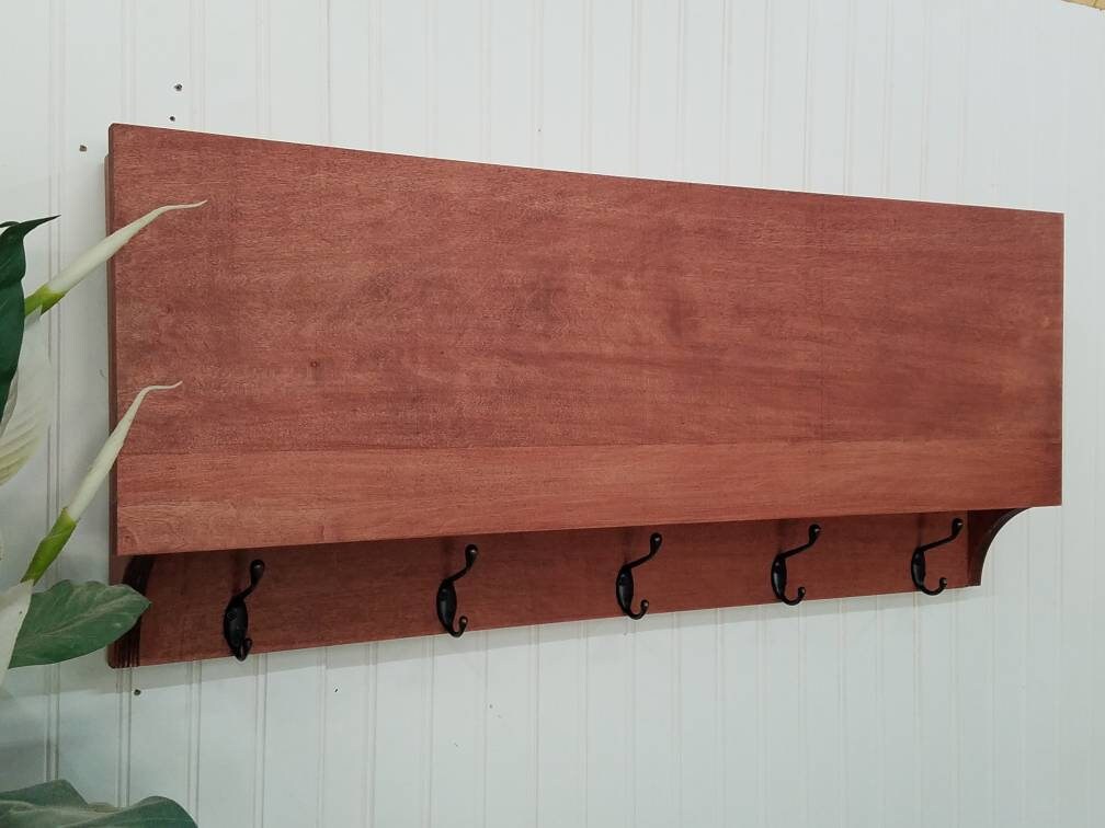 5 Hook Coat Rack with Hidden Gun Concealment Storage , Lockable Home