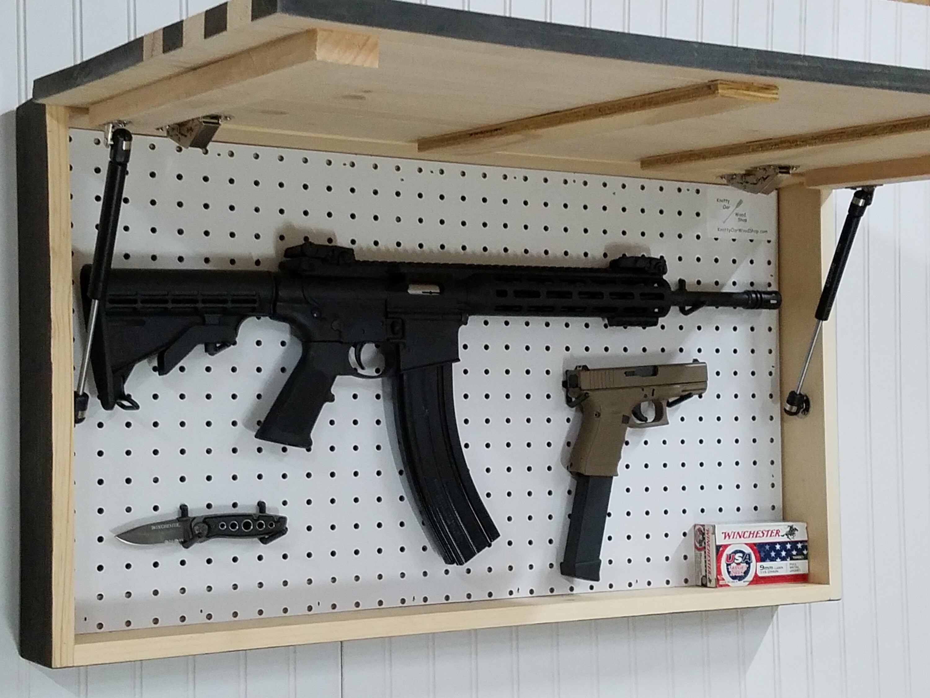 Gun Concealment , Lockable Hidden Firearm Storage