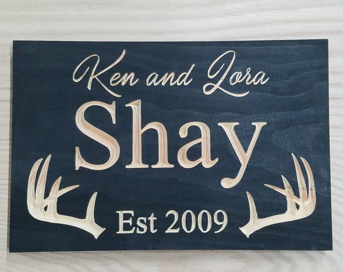 Personalized Family Anniversary Plaque , Hunting Nature Theme