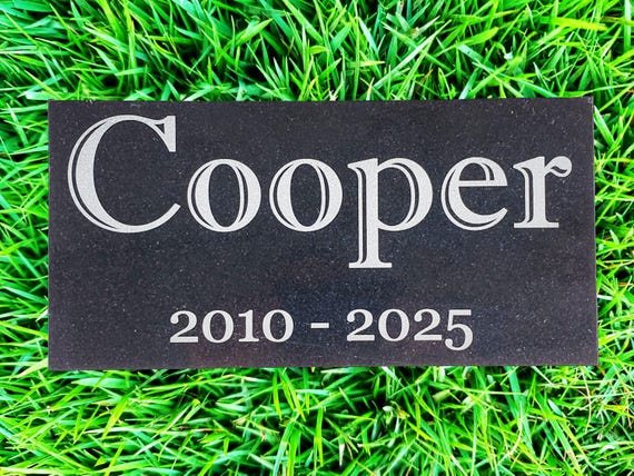 Loved One Engraved Black Granite Memorial Stone: Grave Marker, Personalized Headstone for Pet or Human t17