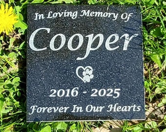 Pet Memorial Grave Stone Headstone Marker Garden Plaque Tombstone Custom Engraved Granite d5
