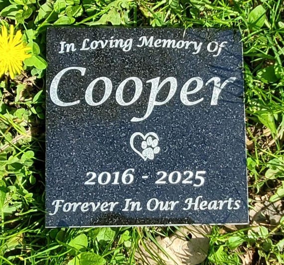 Pet Memorial Grave Stone Headstone Marker Garden Plaque Tombstone Custom Engraved Granite d5
