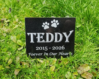 Grave Marker Headstone Garden Pet Loss Memorial Burial Stone Granite Custom Plaque A8
