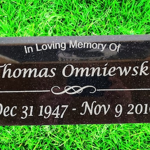 6x12 Custom Laser Engraved Granite Headstone | Cemetery Grave Marker | Affordable Personalized Memorial Stone | Tombstone for Loved Ones t4